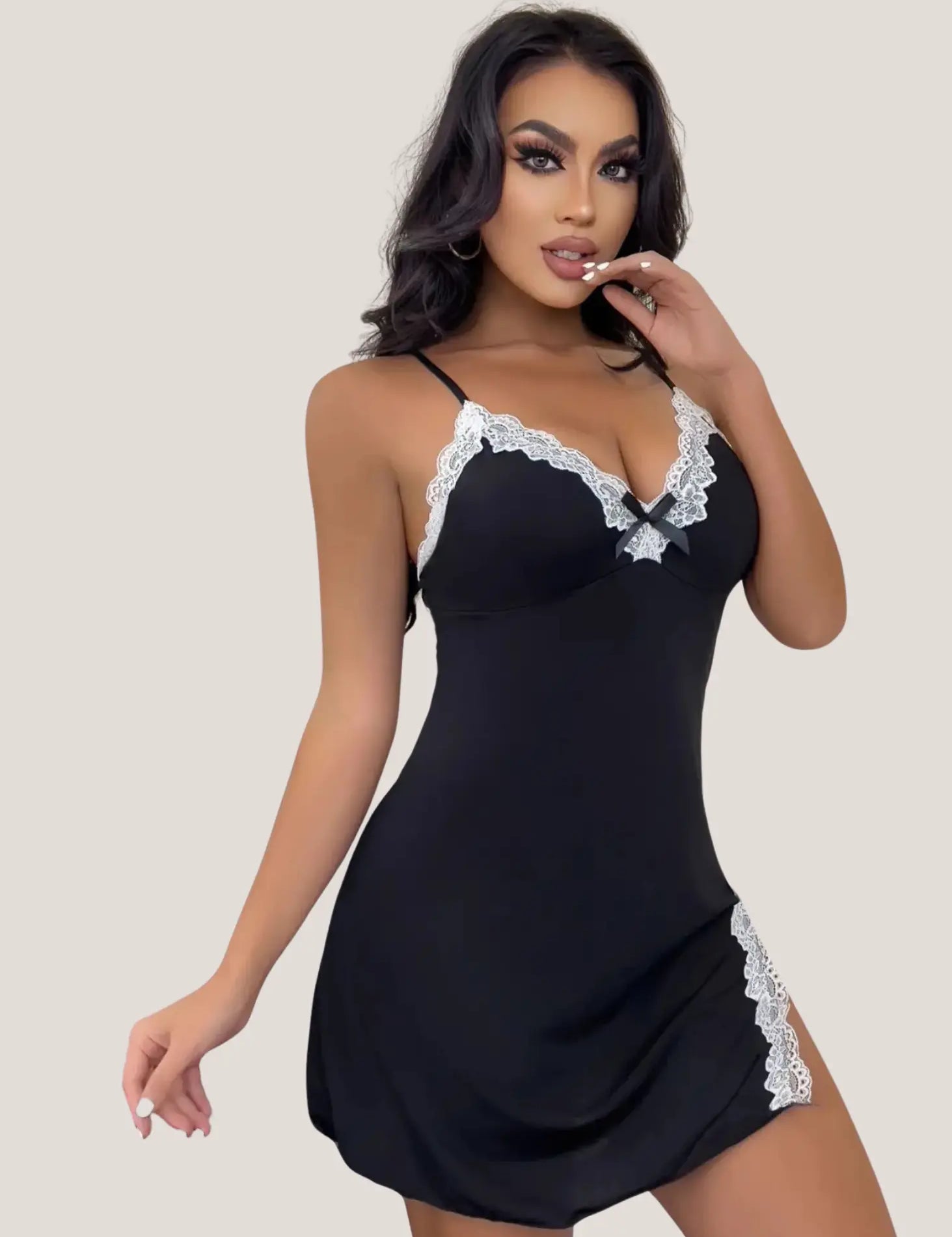 Opaline-Curve-Plus-Size-Satin-Nightgown-Deep-V.-Side-Slit-Bow-Detail-black-2.webp