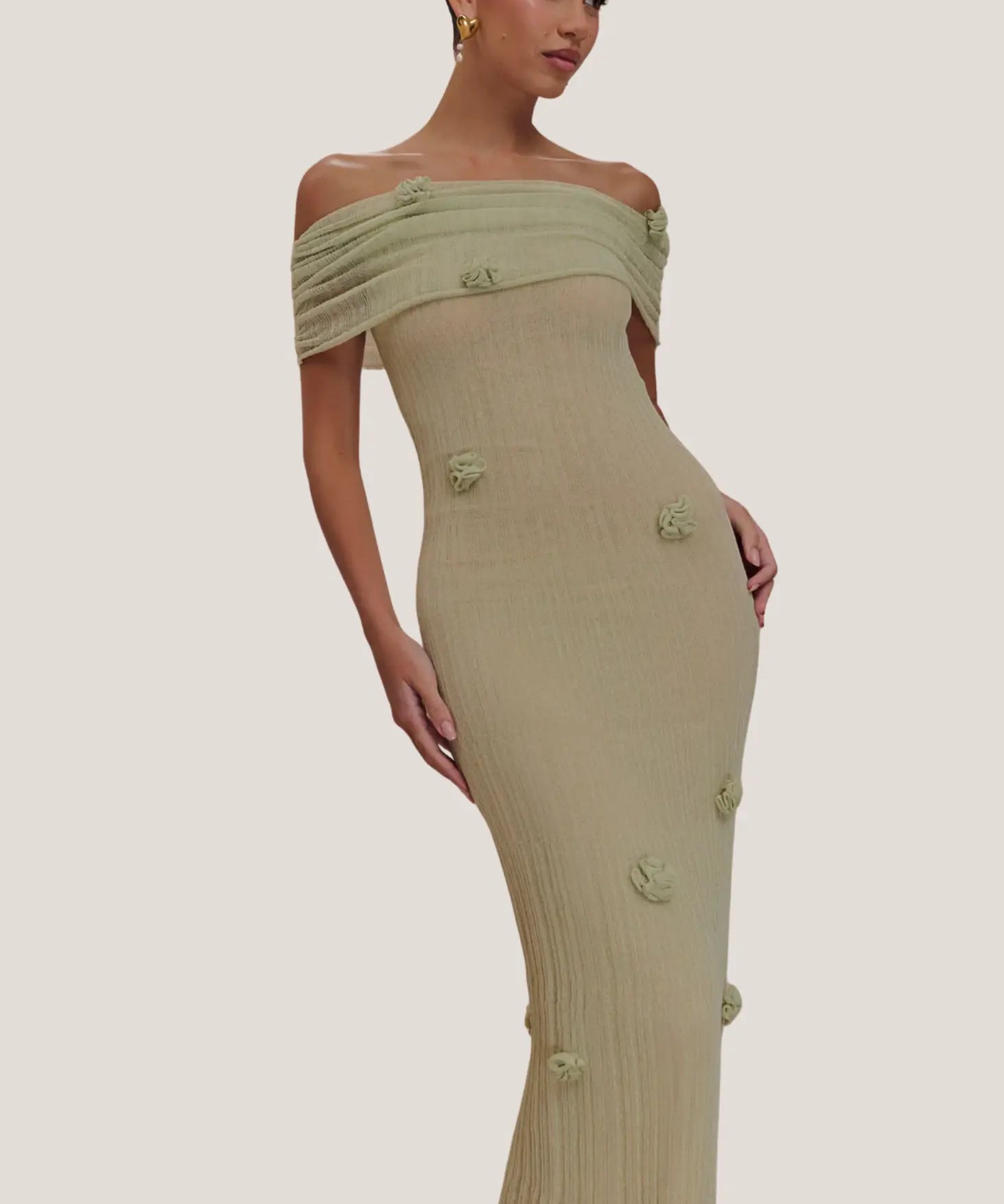 Orchid-Off-Shoulder-Knit-Fishtail-Maxi-Dress-Green-Blossom-1.webp