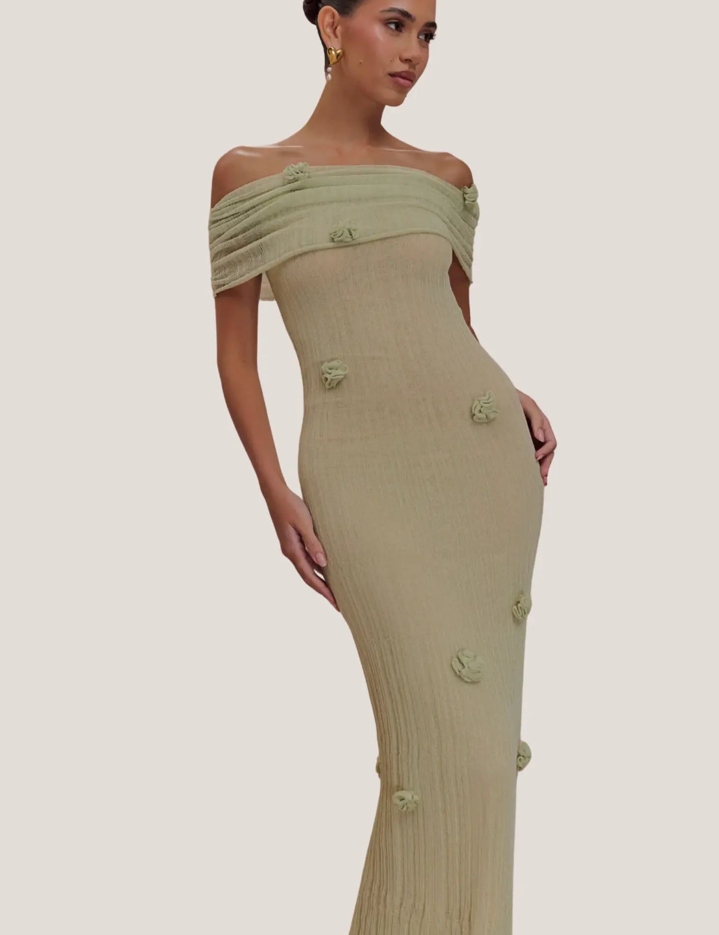 Orchid-Off-Shoulder-Knit-Fishtail-Maxi-Dress-Green-Blossom-1.webp