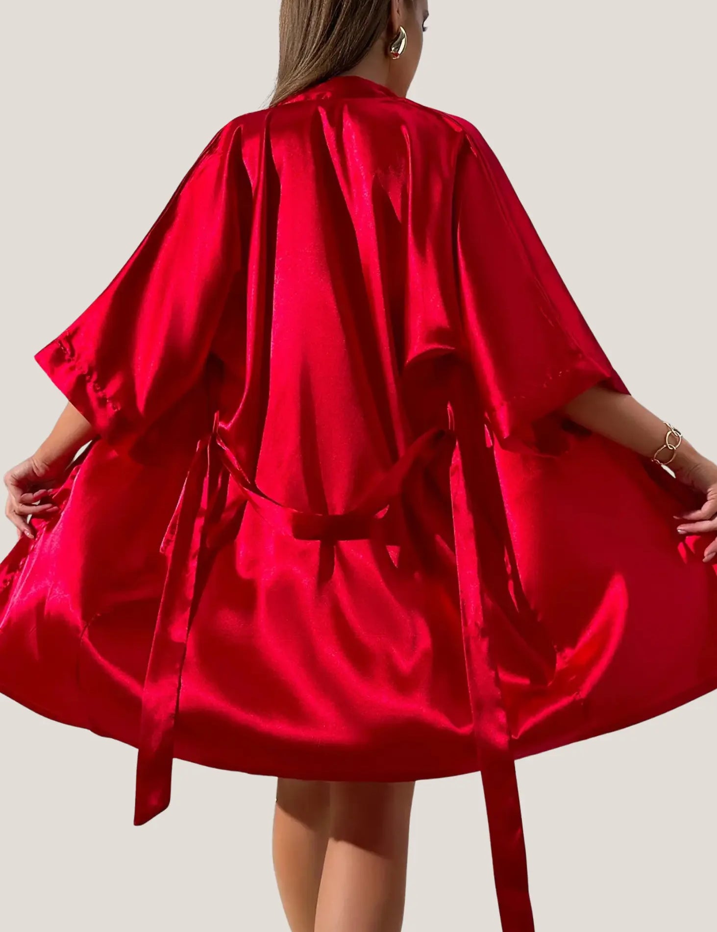 Romantic-Satin-Pajama-Set-3-Piece-Womens-Night-Robe.-Camisole-Shorts-red-2.webp