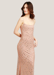 Lan Nude Sparkle Maxi