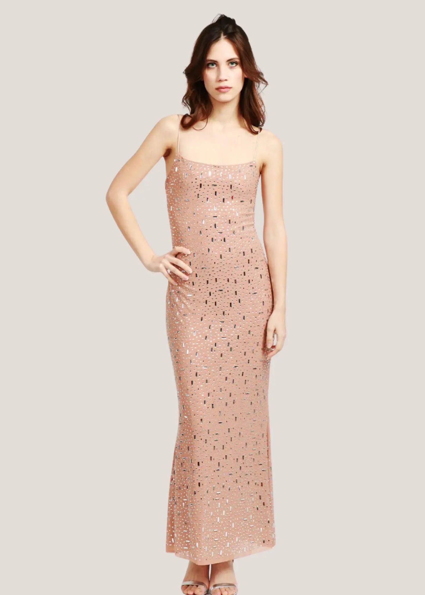 Lan Nude Sparkle Maxi