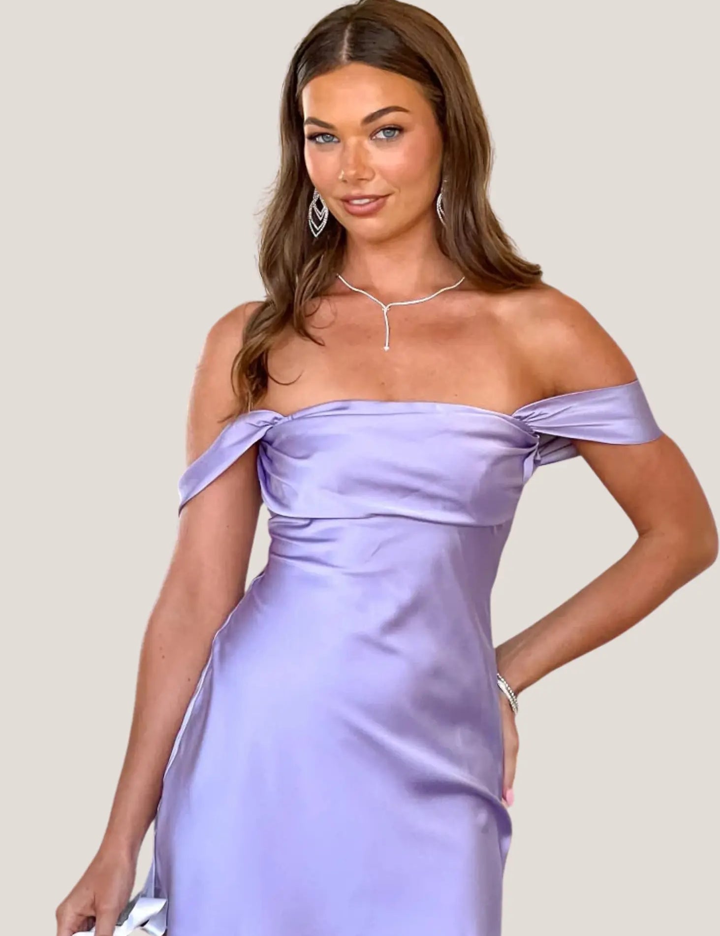 Zoella Lilac Satin Mini