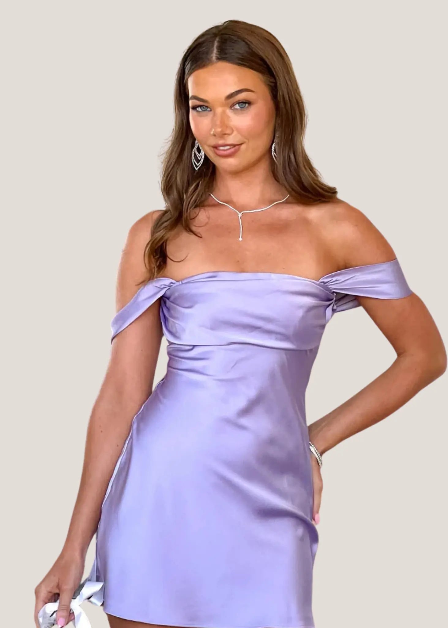 Zoella Lilac Satin Mini